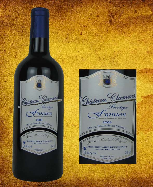 克拉姆斯城堡典藏干红Clamens Fronton Cuvee Prestige Rouge